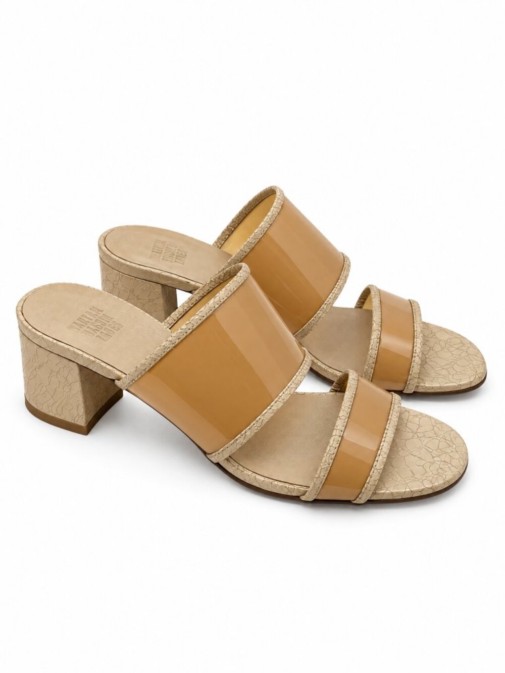 Maryam Nassir Zadeh - Martina Slide in Buff Crackle Size 38.5